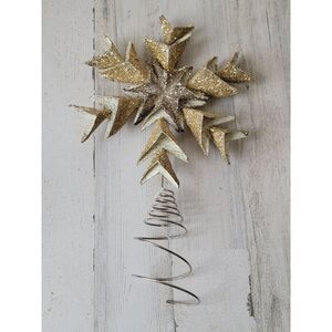 Large glitter music note sheet star tree Xmas decor